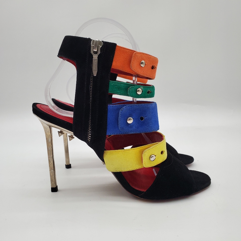 Cesare Paciotti Suede Heels Nwt 38